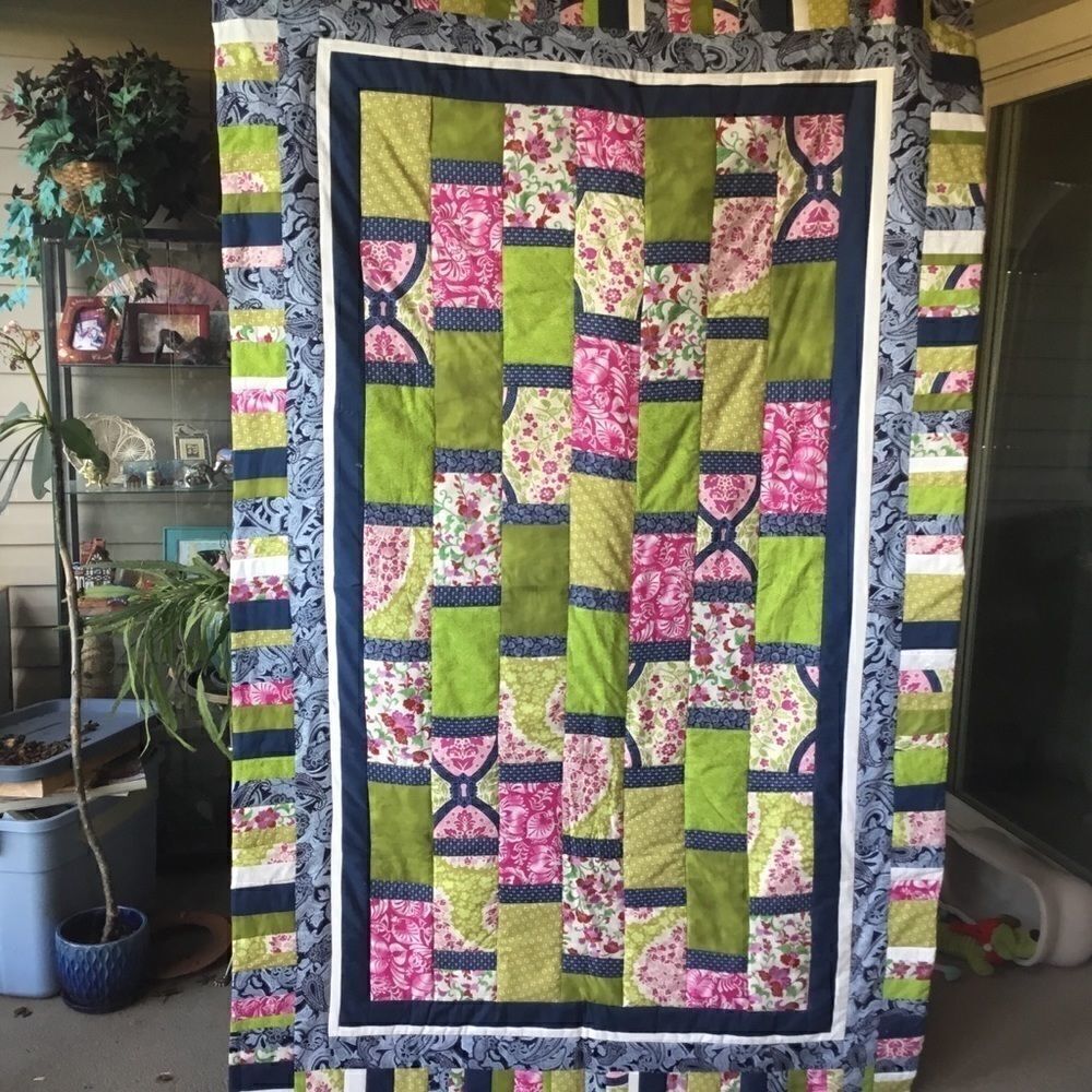 Handmade Quilt 46” x 77” - Picture 2 of 15